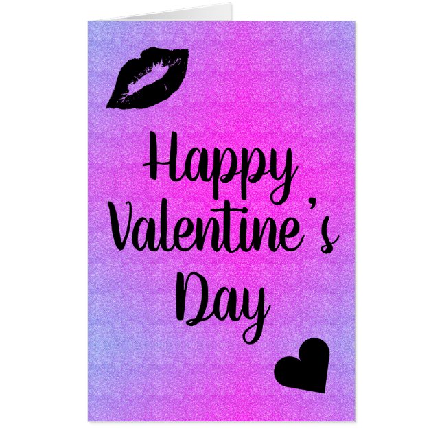 Big Giant stylish pretty Valentine’s Day card (Front)