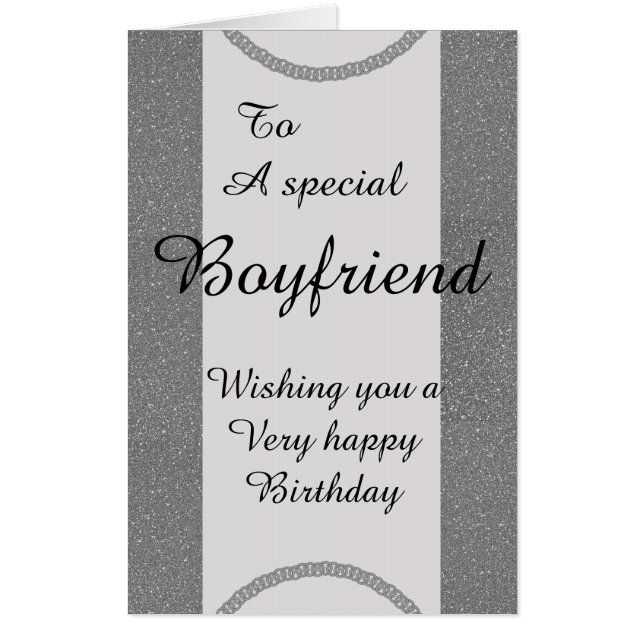 Big Giant stylish special boyfriend birthday card (Front)