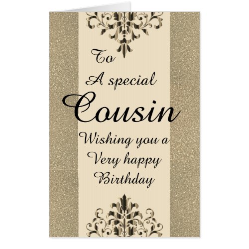 Big Giant stylish special cousin birthday card