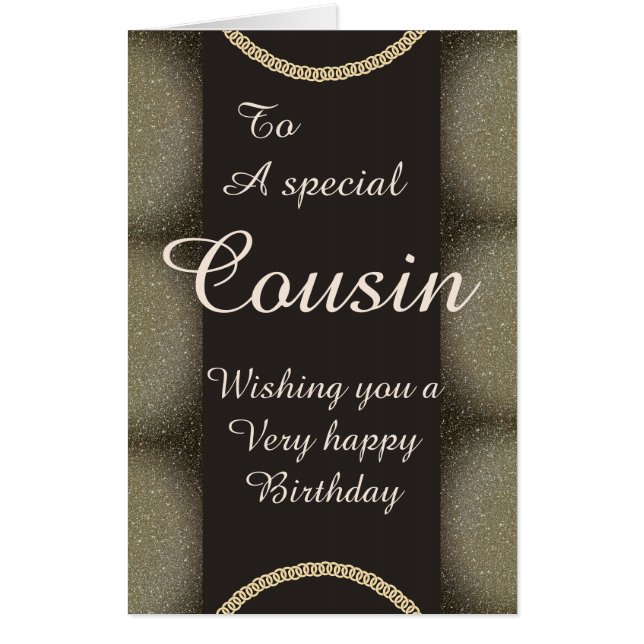 Big Giant stylish special cousin birthday card (Front)