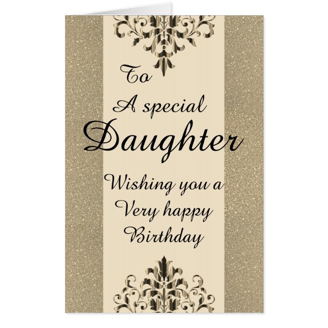 Big Giant stylish special daughter birthday card (Front)