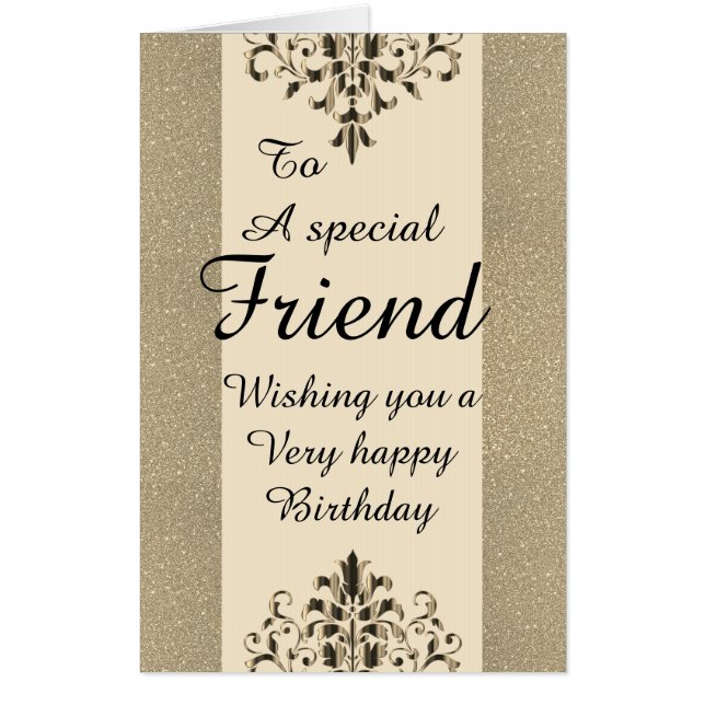 Big Giant stylish special friend birthday card (Front)