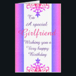 Big Giant stylish special girlfriend birthday card<br><div class="desc">Giant stylish special girlfriend birthday card</div>