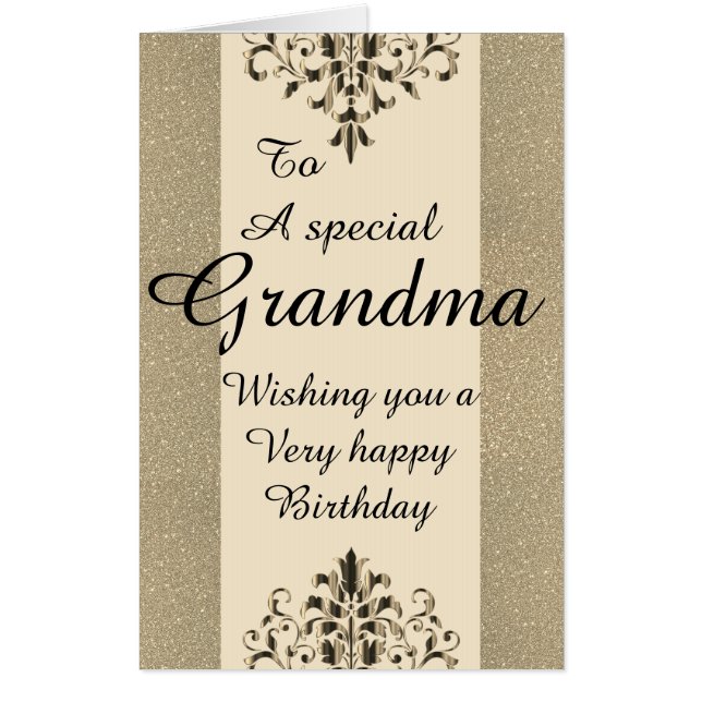 Big Giant stylish special grandma birthday card (Front)