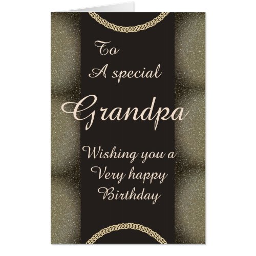 Big Giant stylish special grandpa birthday card