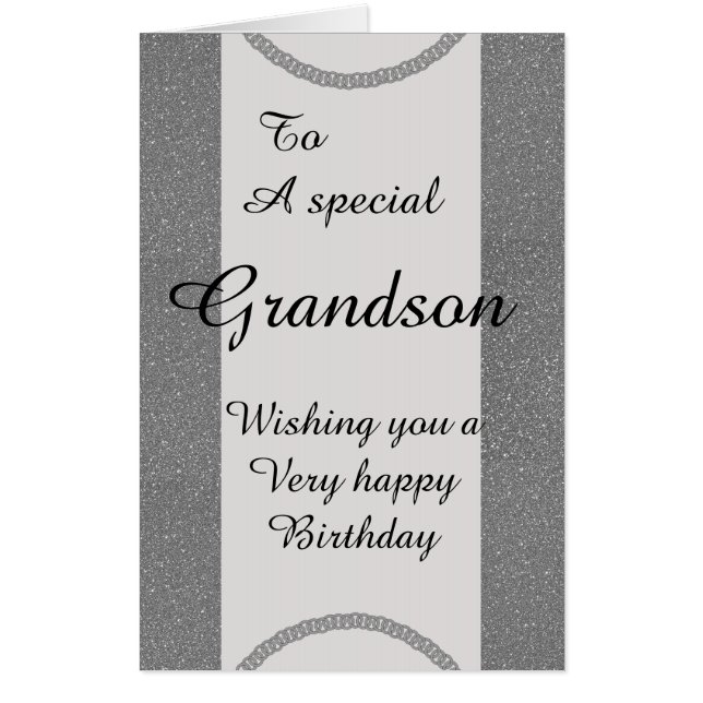 Big Giant stylish special grandson birthday card (Front)
