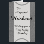 Big Giant stylish special husband birthday card<br><div class="desc">Giant stylish special husband birthday card</div>