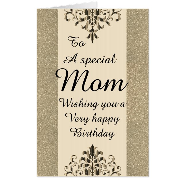 Big Giant stylish special mom birthday card (Front)