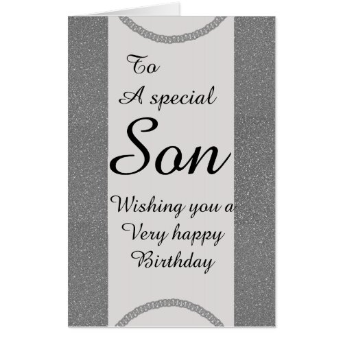 Big Giant stylish special son birthday card