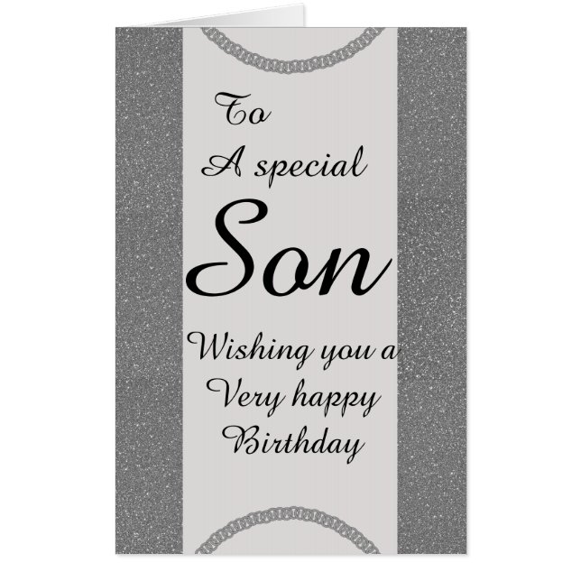 Big Giant stylish special son birthday card (Front)