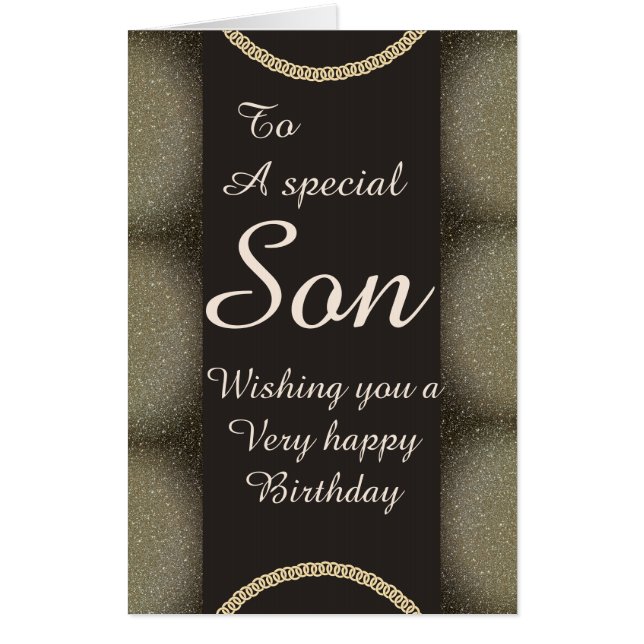 Big Giant stylish special son birthday card (Front)
