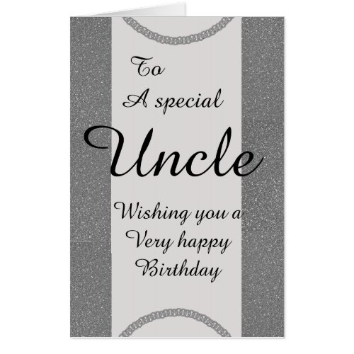 Big Giant stylish special uncle birthday card