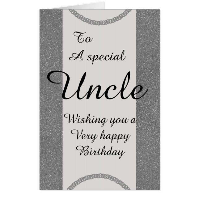 Big Giant stylish special uncle birthday card (Front)