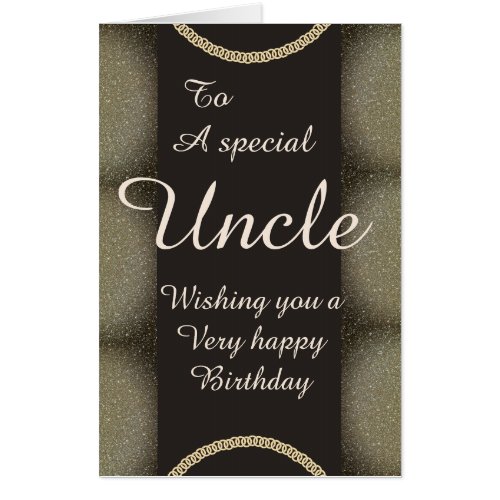 Big Giant stylish special uncle birthday card