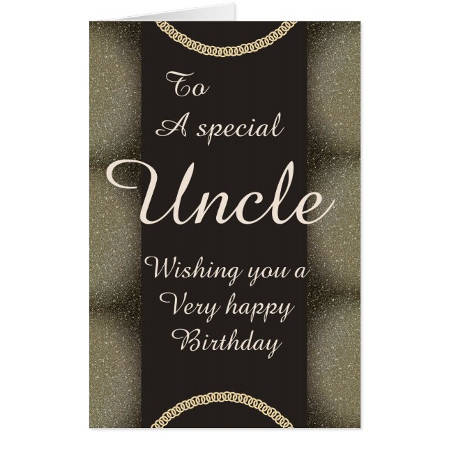 Big Giant stylish special uncle birthday card (Front)