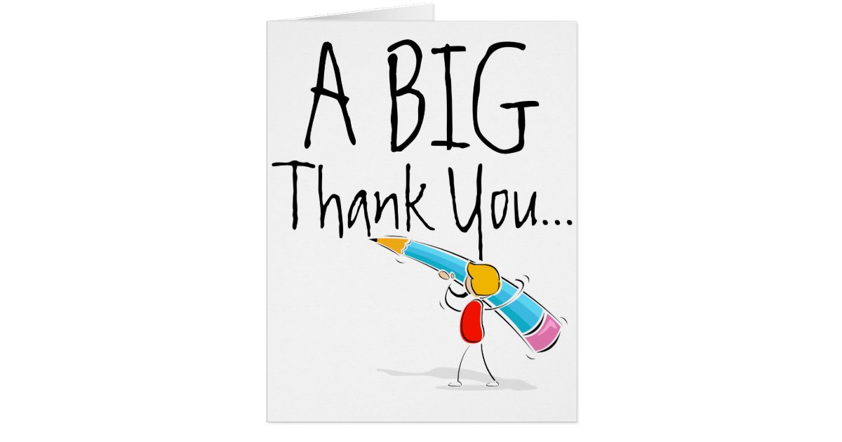 Big Giant Thank You Card | Zazzle.com