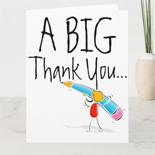 Big Giant Thank You Card