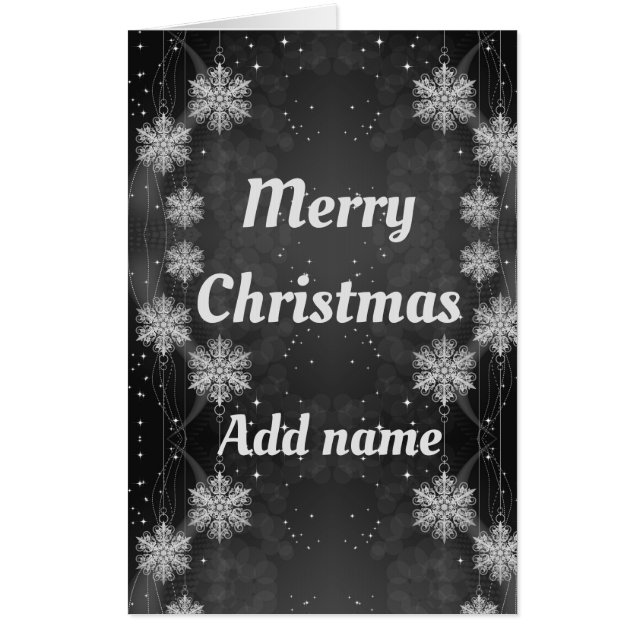 Big Giant very pretty personalised Christmas card (Front)