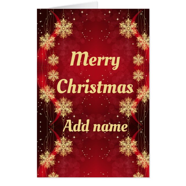 Big Giant very pretty personalised Christmas card (Front)
