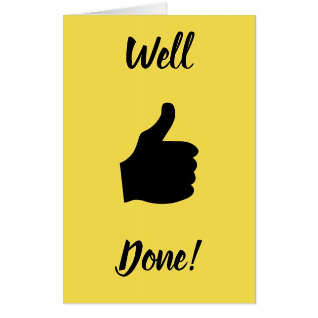 Big Giant well done card (Front)