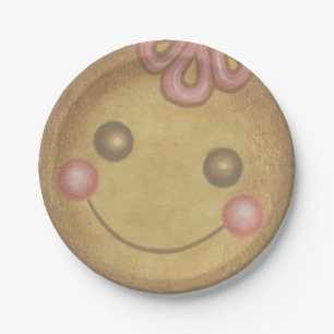 Big Gingerbread Cookie Paper Plates