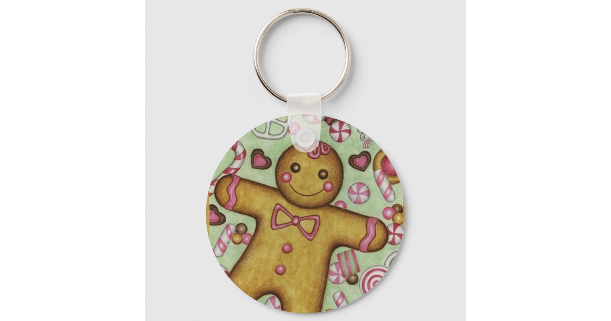 Big Gingerbread Keychain Zazzle