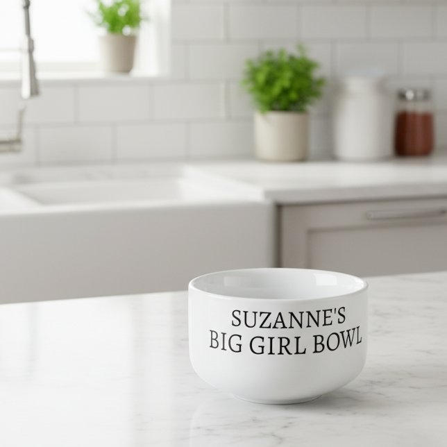 Big Girl Lady Boss Personalized  Soup Mug (Creator Uploaded)