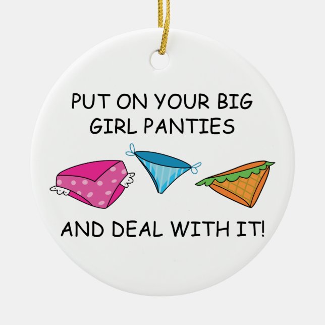 Big Girl Panties Ceramic Ornament (Front)