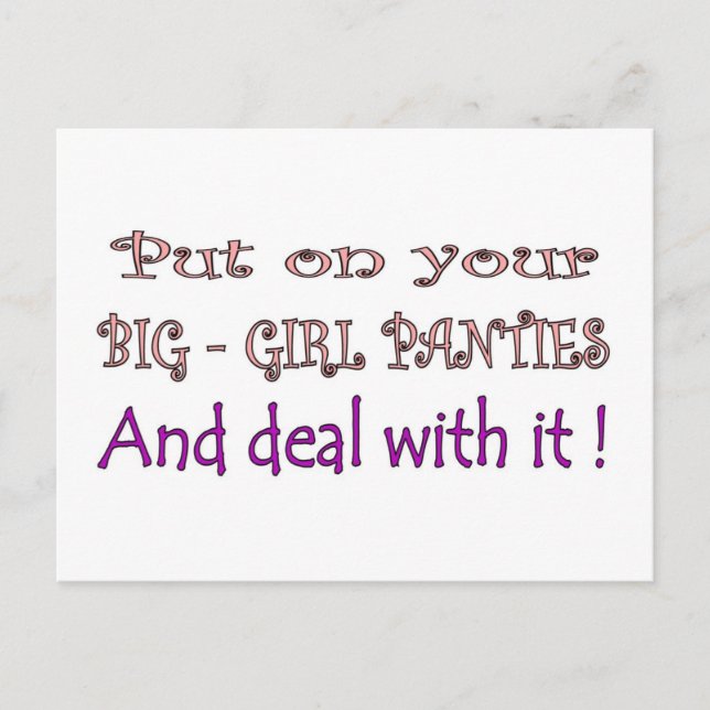 Big Girl Panties Postcard (Front)