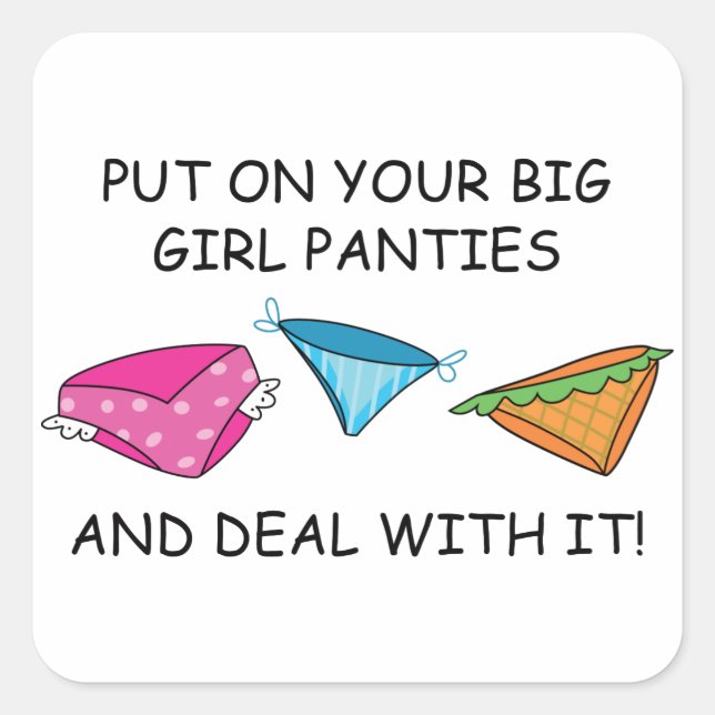 Big Girl Panties Square Sticker (Front)
