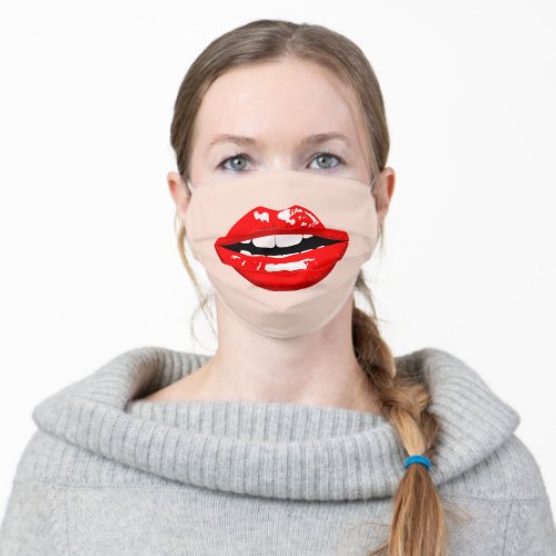 Big Glossy Red Lips _ Choose Mask Colors _ Funny