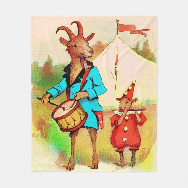 big goat little goat musicians fleece blanket (Front)