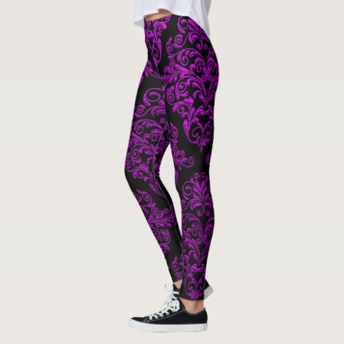 Big Gothic II Damask Elegant Leggings