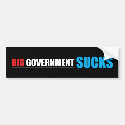 Big Government Sucks Bumper Sticker