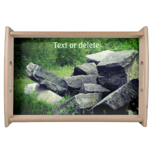 Big Granite Rocks Nature Personalized Serving Tray