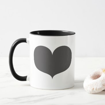 Big Gray Heart Mug