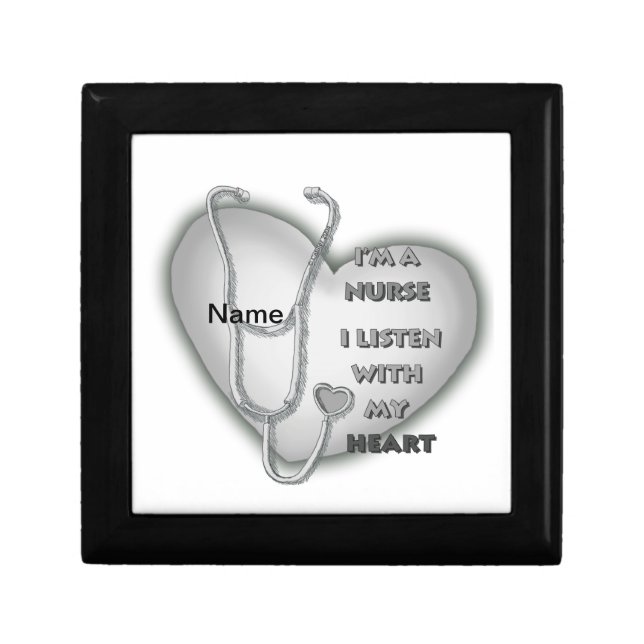 Big gray heart nurse  gift box (Front)