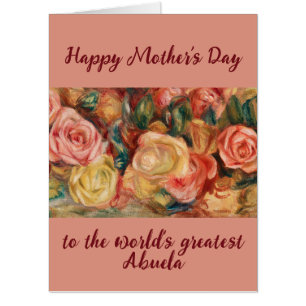 BIG "Greatest Abuela" Mother's Day Spanish Grandma Card