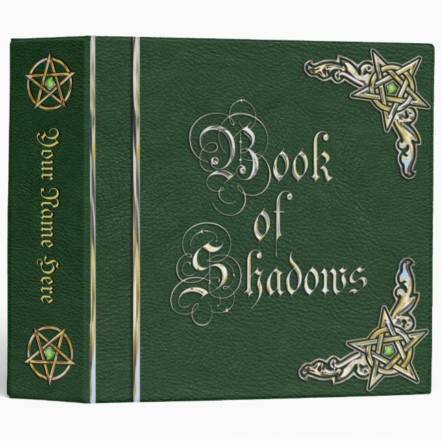Big Green Book of Shadows 3 Ring Binder (Front/Spine)