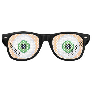 Big Green Eyeballs Retro Sunglasses
