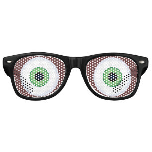 Big Green Eyeballs Retro Sunglasses