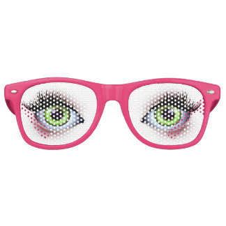 Big Green Eyes Party Glasses