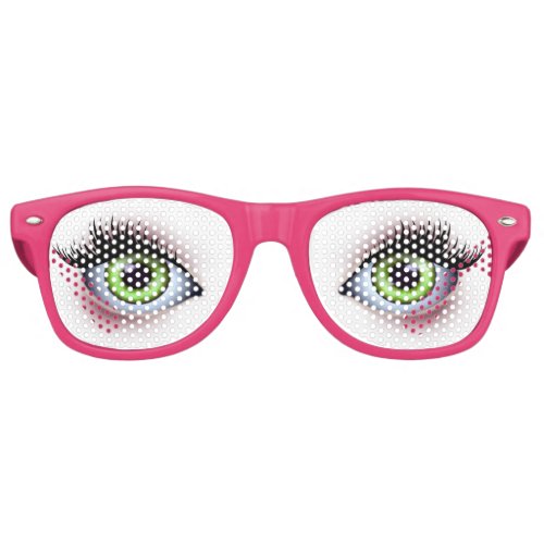Big Green Eyes Party Glasses