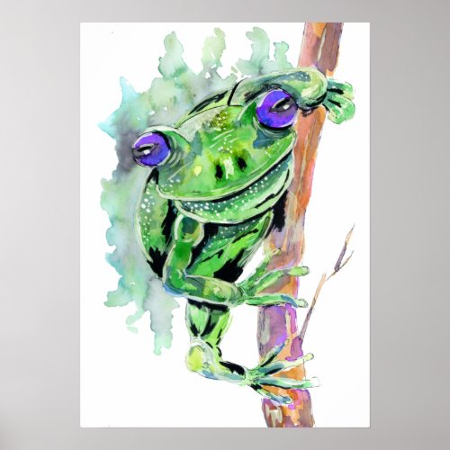 Big Green Frog Poster