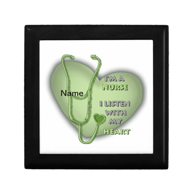 Big green heart nurse  gift box (Front)