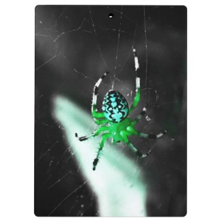 Big Green Orb Spider Clipboards