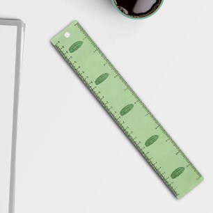 Big Green PIckle with Surprised Looking Face Ruler
