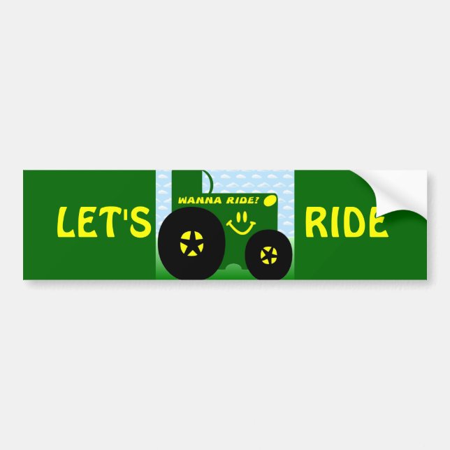 BIG GREEN TRACTOR BUMPER STICKER (Front)