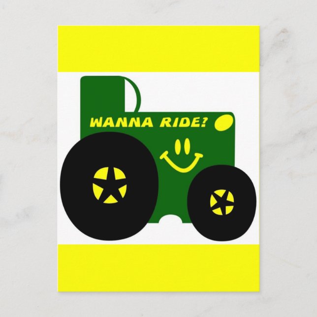 BIG GREEN TRACTOR POSTCARD (Front)
