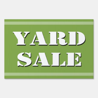 BIG Green Yard Sale Sign